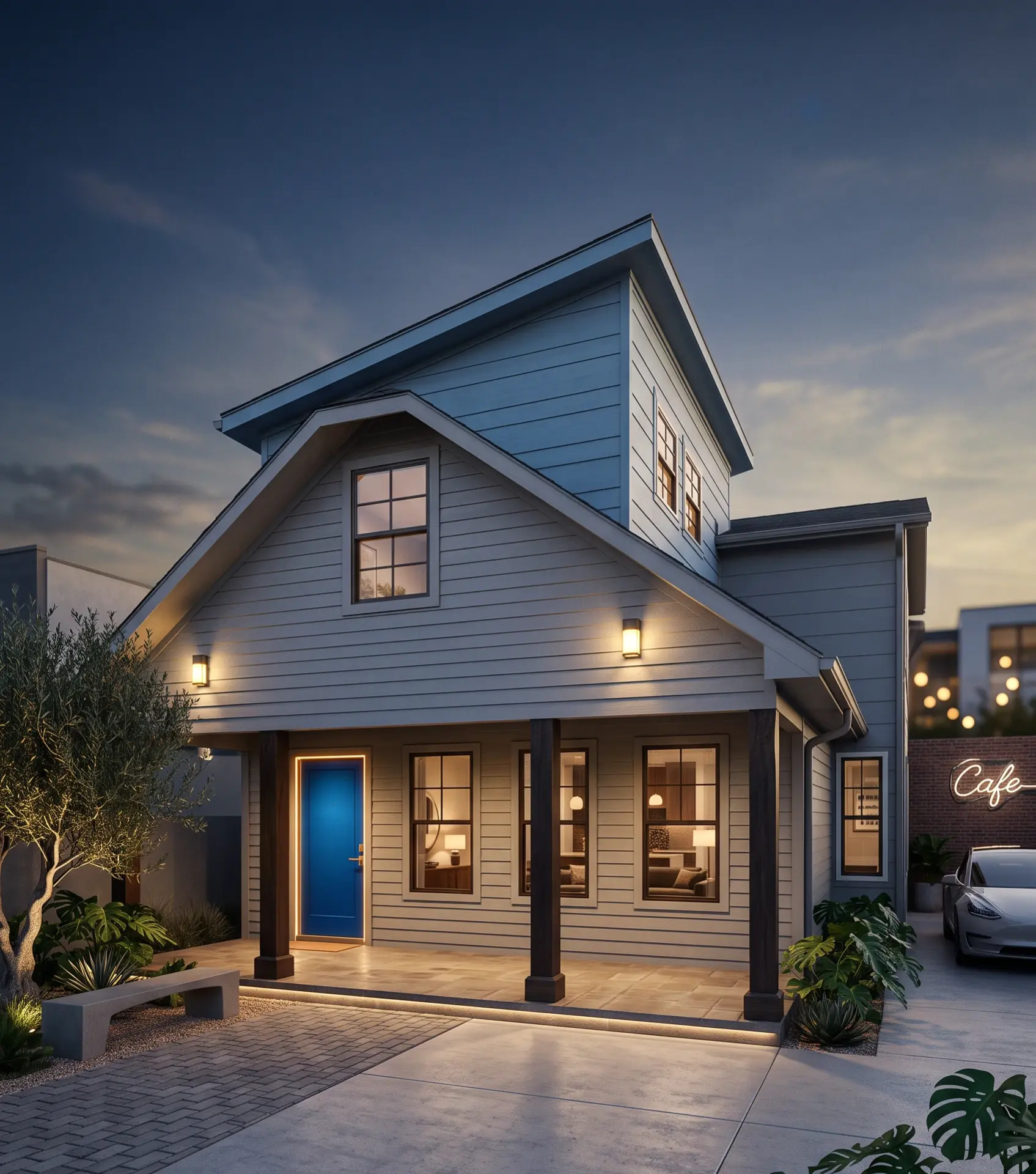 Renovated luxury home exterior after Vizion Urbana remodeling design in Houston, Texas
