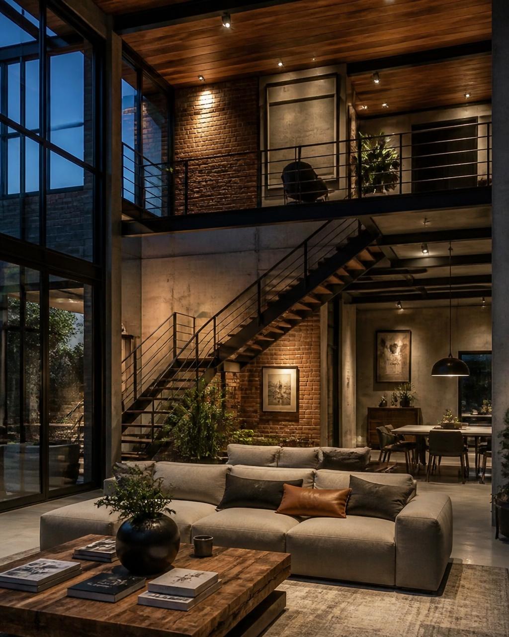 Industrial custom home design by Vizion Urbana in Missouri City, Texas